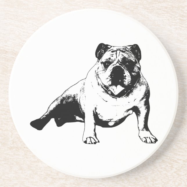 Posavasos Diseño Vector Bulldog (Frente)