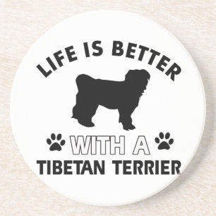 Posavasos Diseños de la raza del perro de Terrier tibetano