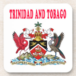 Posavasos Diseños del escudo de armas de Trinidad and Tobag