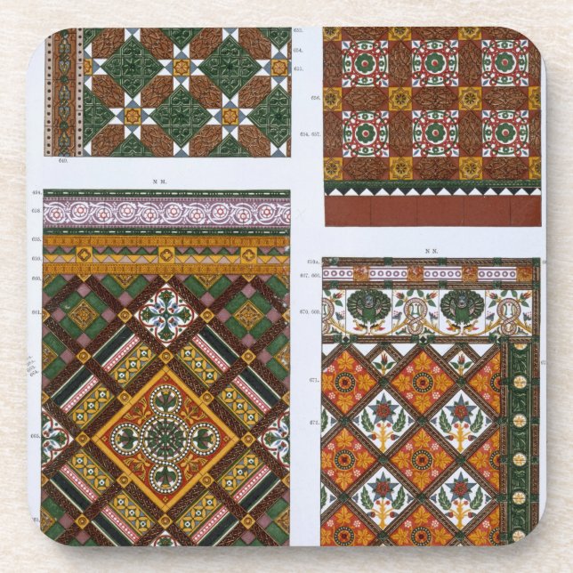 Posavasos Diseños para la mayólica y las tejas esmaltadas (Frente)