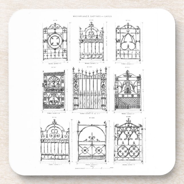 Posavasos Diseños para las puertas del arrabio, del 'Ca de (Frente)