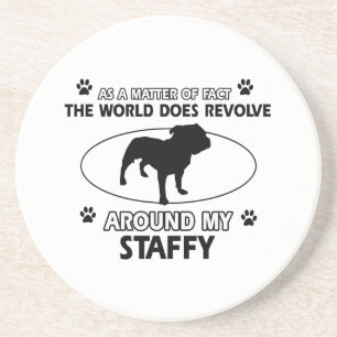 Posavasos Diseños staffy divertidos