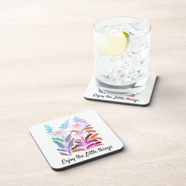 Posavasos Disfruta de las margaritas (Lado Derecho)