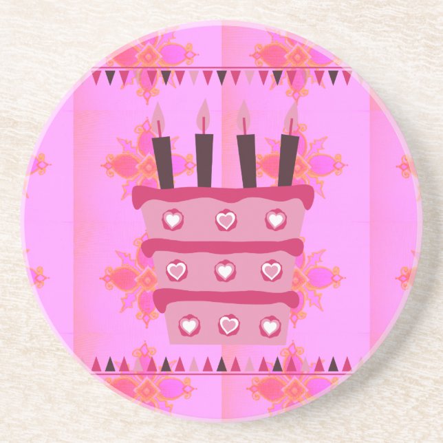 Posavasos Disfruta de un maravilloso cumpleaños feliz (Frente)