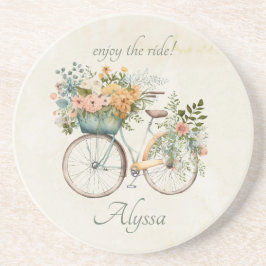 Posavasos Disfrute de la Bicicleta Vintage Boho Watercolor
