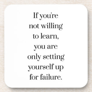 Posavasos Dispuesto A Aprender Atractivo Plástico Duro