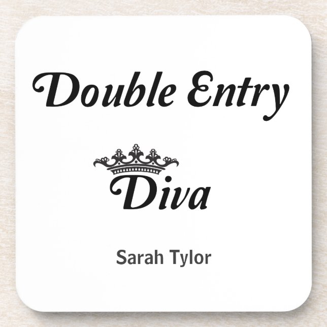 Posavasos Diva de doble entrada (Frente)