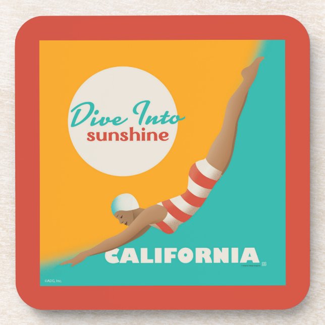 Posavasos Dive Into Sunshine | California (Frente)