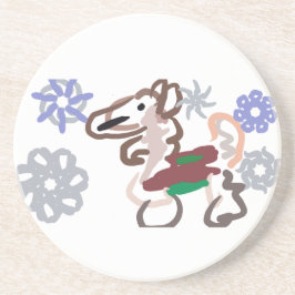 Posavasos Diversión de llama en invierno