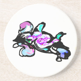 Posavasos Diversión de ola de delfín