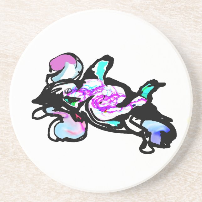 Posavasos Diversión de ola de delfín (Frente)