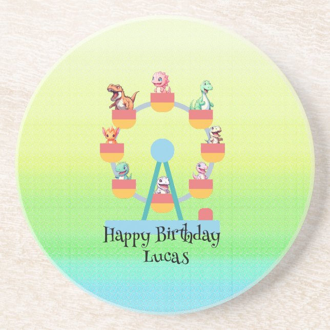Posavasos Divertida fiesta de cumpleaños DIY Nam (Frente)