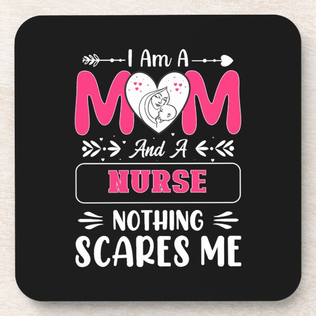 Posavasos Divertidas Enfermeras Mamá, Enfermeras Citas graci (Frente)