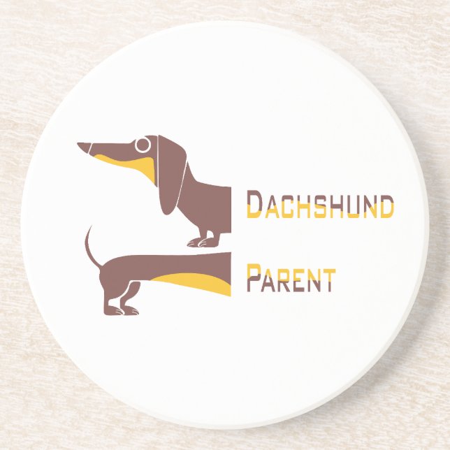 Posavasos Divertido dachshund lindo para padres de perros la (Frente)