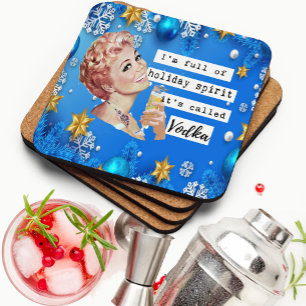 Posavasos divertido de Navidad Espíritu de mejor a