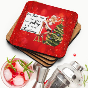 Posavasos divertido de Navidad Regalo retro mejor 