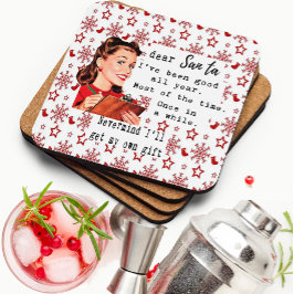 Posavasos divertido de Navidad Regalo retro mejor