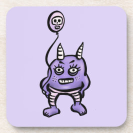 Posavasos Divertido Demon con el globo de cráneo Personaliza