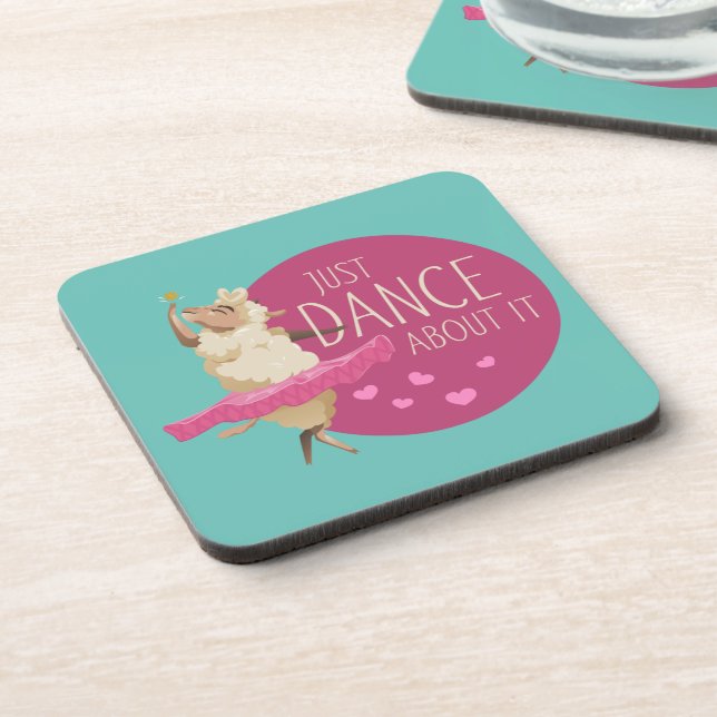 Posavasos Divertido mensaje de oveja - Solamente baile acerc (Lado Izquierdo)