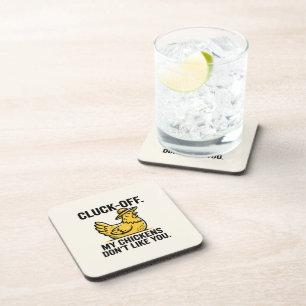 Posavasos Divertido Minimalista Amante del Pollo Cluk Off Vi