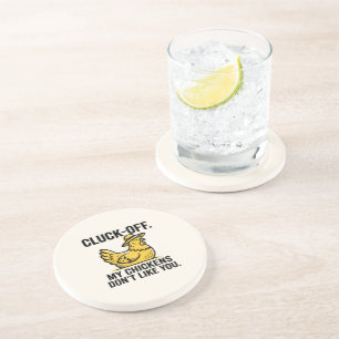 Posavasos Divertido Minimalista Amante del Pollo Cluk Off Vi