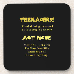 Posavasos Divertidos adolescentes actúan ahora como Chiste