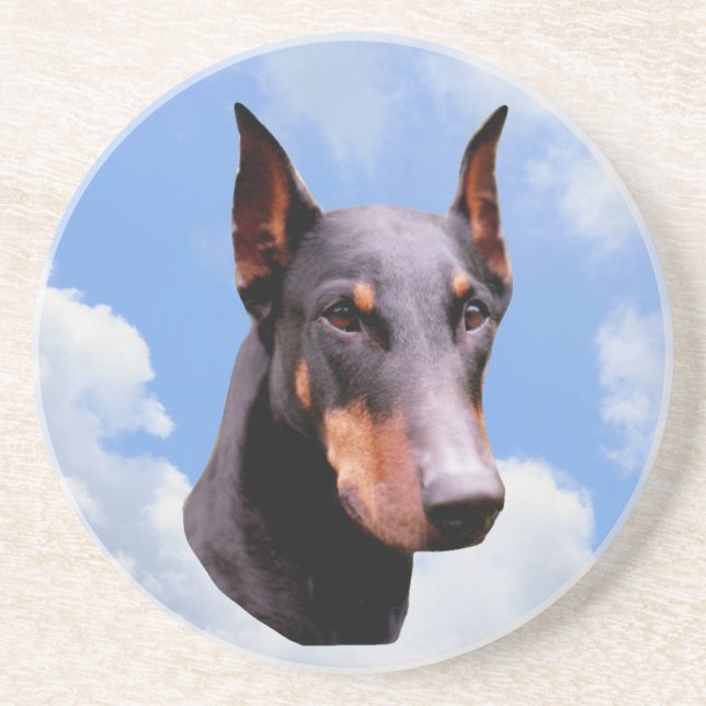 Posavasos Doberman Face Dog Animal Coaster (Frente)