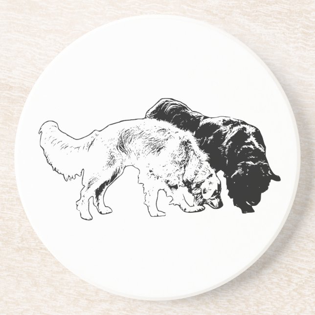 Posavasos Doble paseo en otoño (Frente)