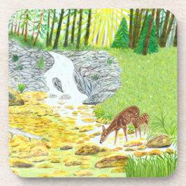 Posavasos Doe and Fawn