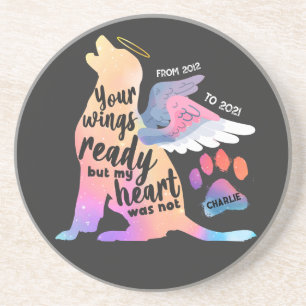 Posavasos Dog Mascota Memorial Acuarela Cuidada Diseño Amor