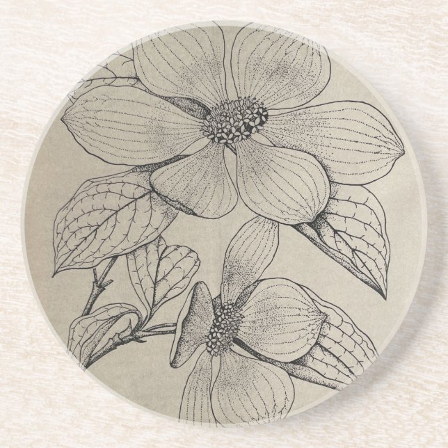 Posavasos Dogwood Sand Stone Coaster (Frente)