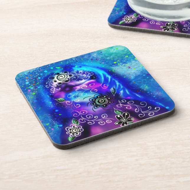 Posavasos Dolphin azul azul azul Verde azulado costero Nauti (Lado Izquierdo)