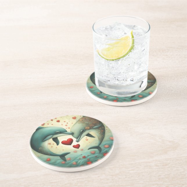 Posavasos Dolphin Love 2 (Lado)