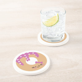 Posavasos Dona de dibujos animados divertidos con sprinkles 