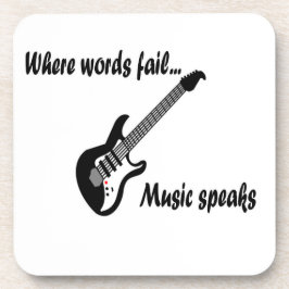 Posavasos Donde las palabras fallan, la música habla