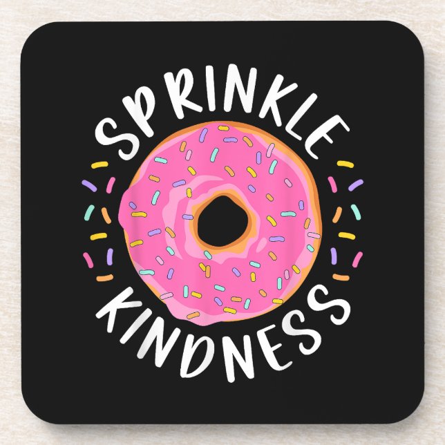 Posavasos Donut Sprinkle Kindness Chicas graciosas (Frente)