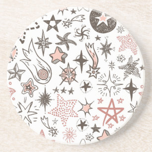 Posavasos Doodle Cósmico: Estrellas y Cometas