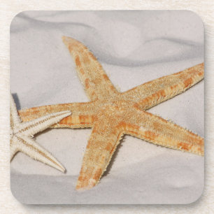 Posavasos Dos estrellas de mar en la arena