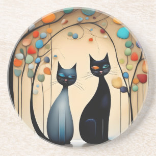 Posavasos Dos gatos encantadores