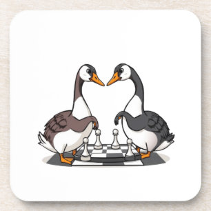 Posavasos Dos juegos de ajedrez en Geese