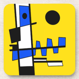 Posavasos Dos Lados De La Etnicidad Amarillo Azul Negro Blan