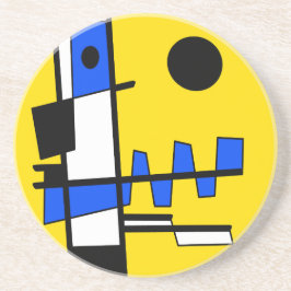 Posavasos Dos Lados De La Etnicidad Amarillo Azul Negro Blan