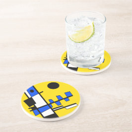 Posavasos Dos Lados De La Etnicidad Amarillo Azul Negro Blan