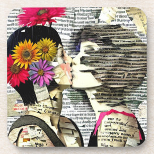 Posavasos Dos mujeres enamoradas   Beso de Orgullo