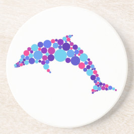 Posavasos Dot Dolphin Colorfull Resumen Animal