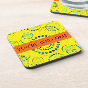 Posavasos Dots Circle Power Flowers II + tu backgr. y idea