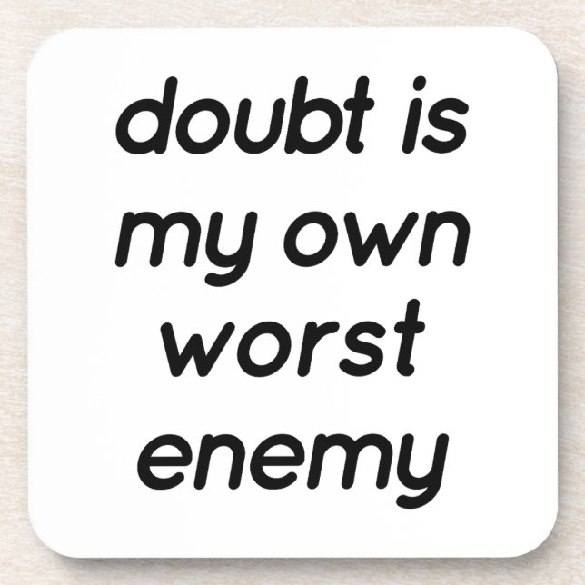 Posavasos Doubt Hard Plastic Coaster (Frente)