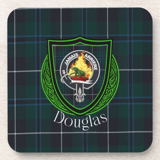 Posavasos Douglas Scottish Clan Tartan & Crest (Frente)