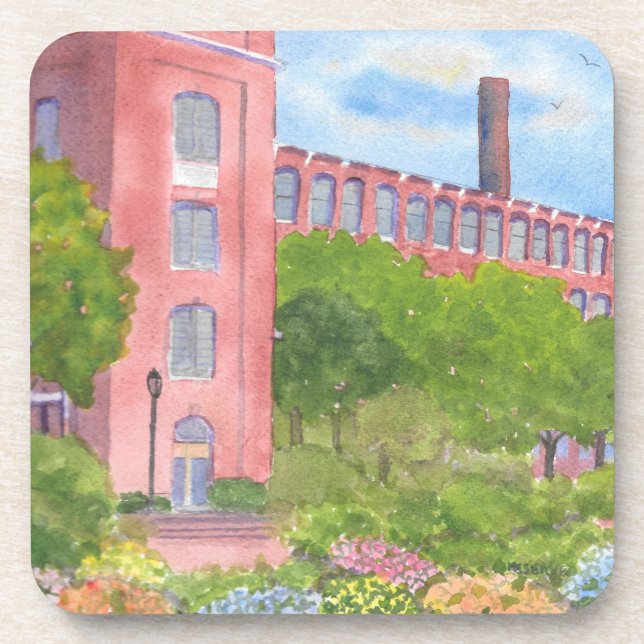 Posavasos Dover NH Cocheco Mills Courtyard Cork Coasters (Frente)