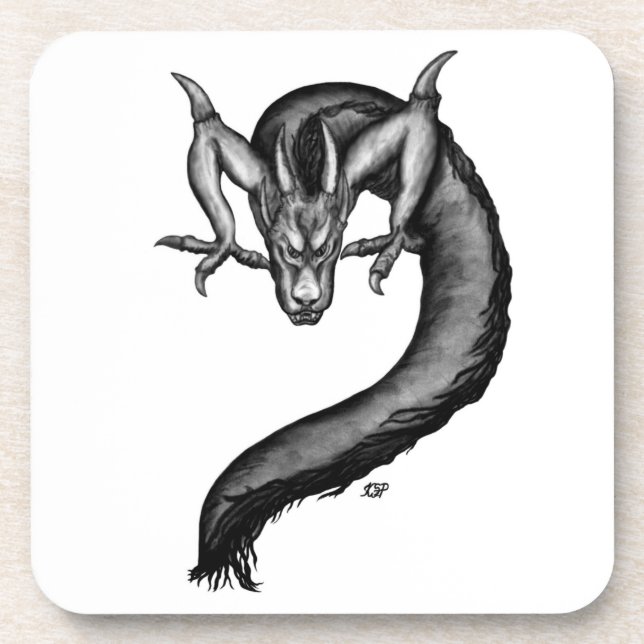 Posavasos Dragón al estilo del tatuaje (Frente)